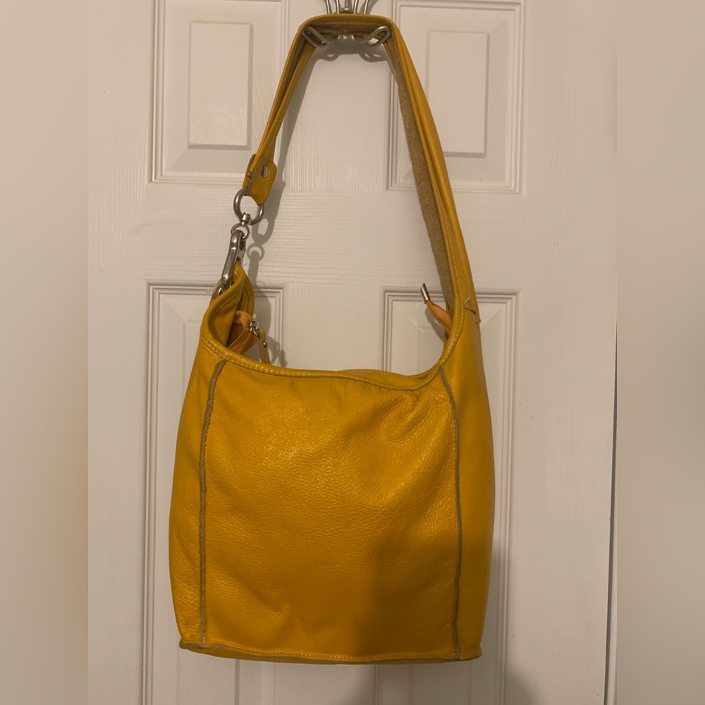 Innue Vibrant Yellow Shoulder Bag with Slouchy Design